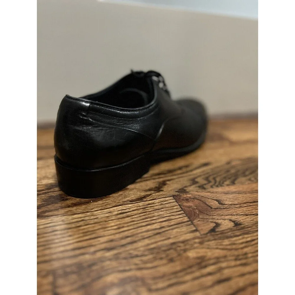Johnston Murphy Mens Black Leather Dress Shoes Size 11.5 Used Couple Of Times